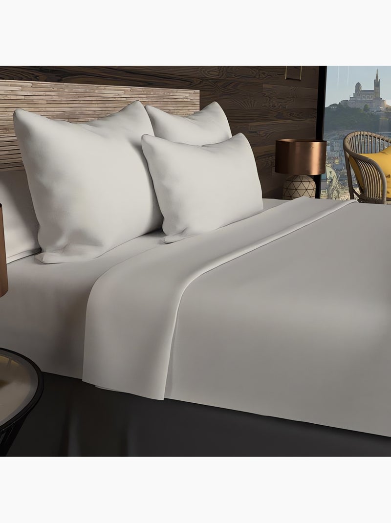 Drap housse en coton 57 fils UNI, par Soleil d'ocre Ecru - Kiabi