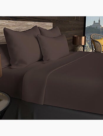 Drap housse en coton 57 fils UNI, par Soleil d'ocre