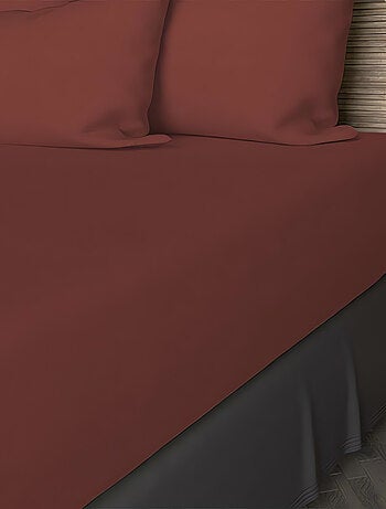 Drap housse en coton 57 fils UNI, par Soleil d'ocre