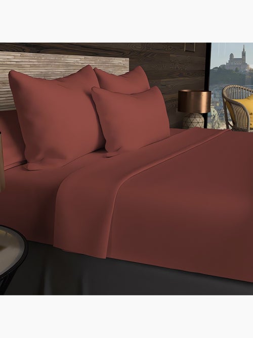 Drap housse en coton 57 fils UNI, par Soleil d'ocre - Kiabi Drap housse en coton 57 fils UNI, par Soleil d'ocre - Kiabi