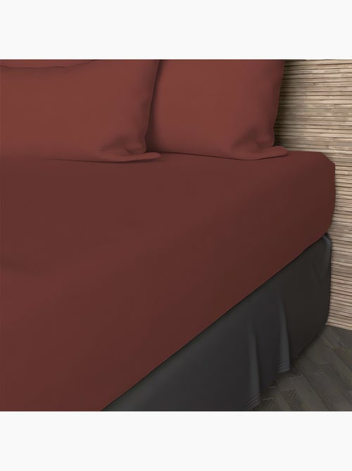 Drap housse en coton 57 fils UNI, par Soleil d'ocre - Kiabi Drap housse en coton 57 fils UNI, par Soleil d'ocre - Kiabi