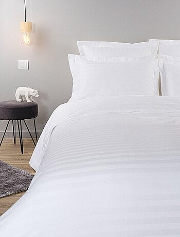 Drap housse en coton bande satin REVE