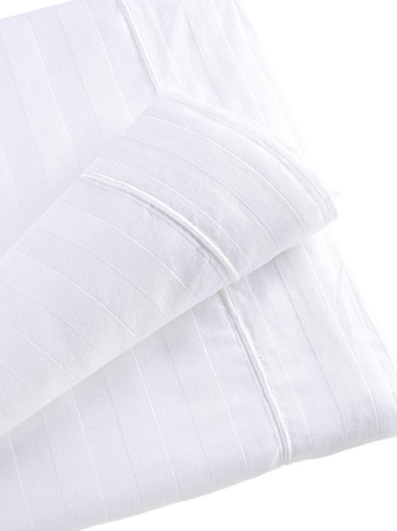 Drap housse en coton bande satin REVE Blanc - Kiabi
