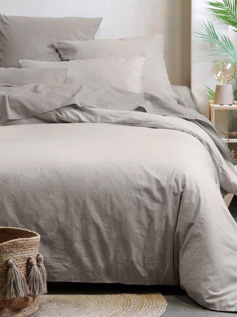 Drap Housse en coton Bio Beige - Kiabi