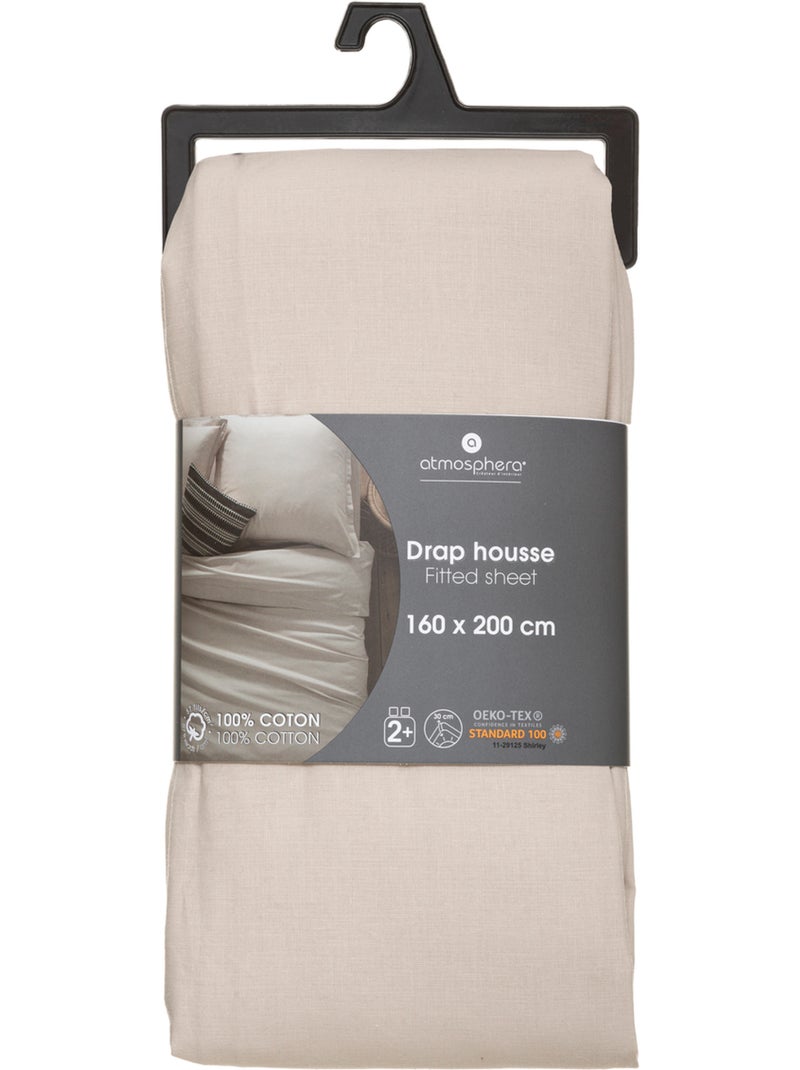 Drap-housse en coton CARINA Lin - Kiabi