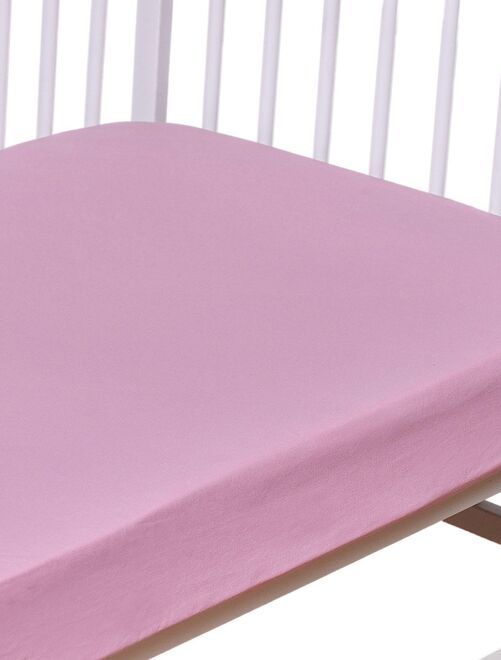 Drap housse de berceau en coton bio Rose nude (50 x 83 cm) - Rose - Kiabi -  15.90€