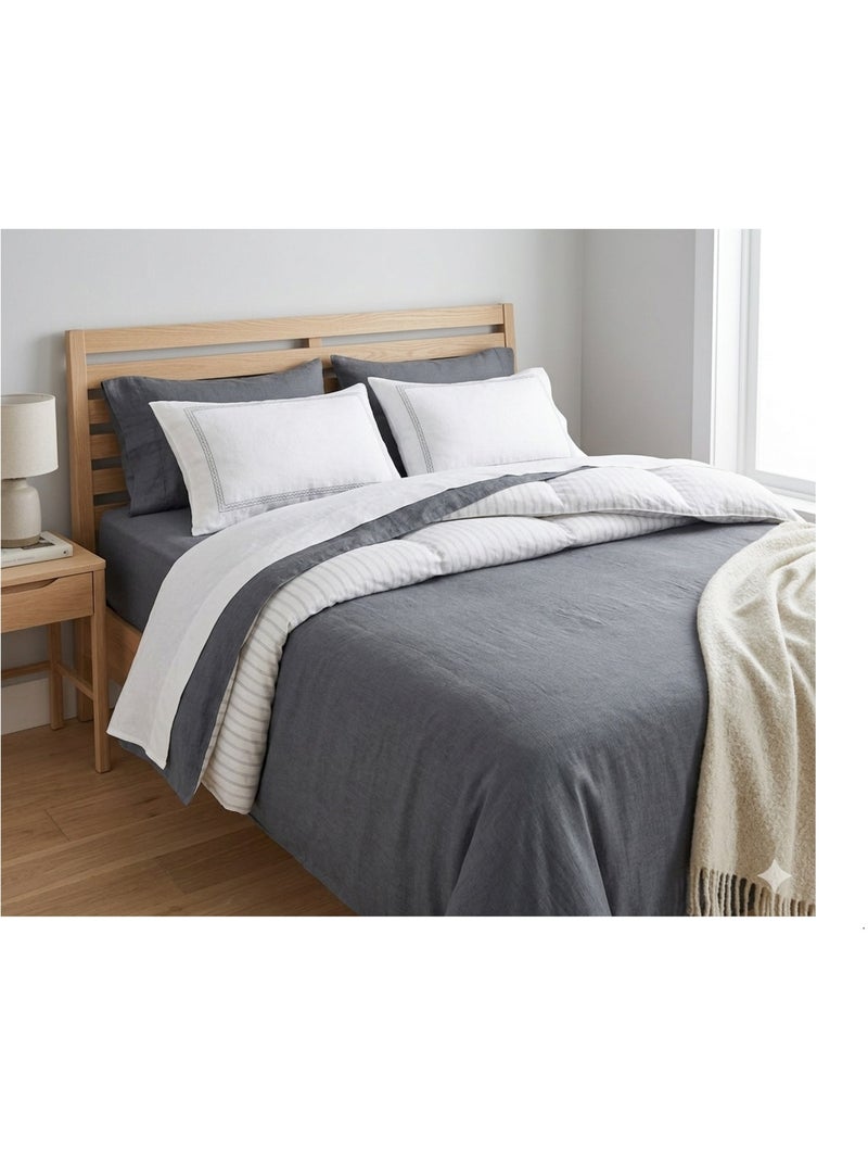 Drap housse en coton Eden Ardoise - Kiabi