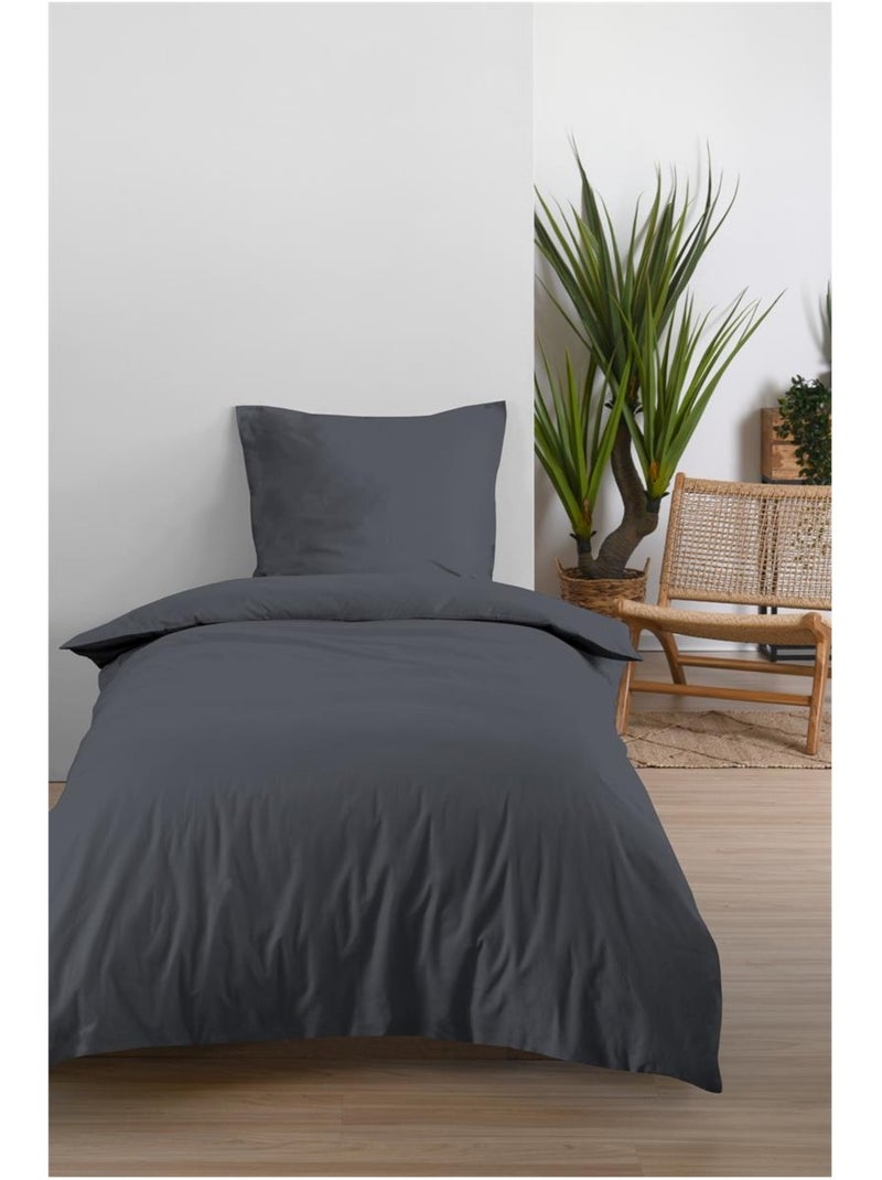 Drap housse en coton Eden Ardoise - Kiabi