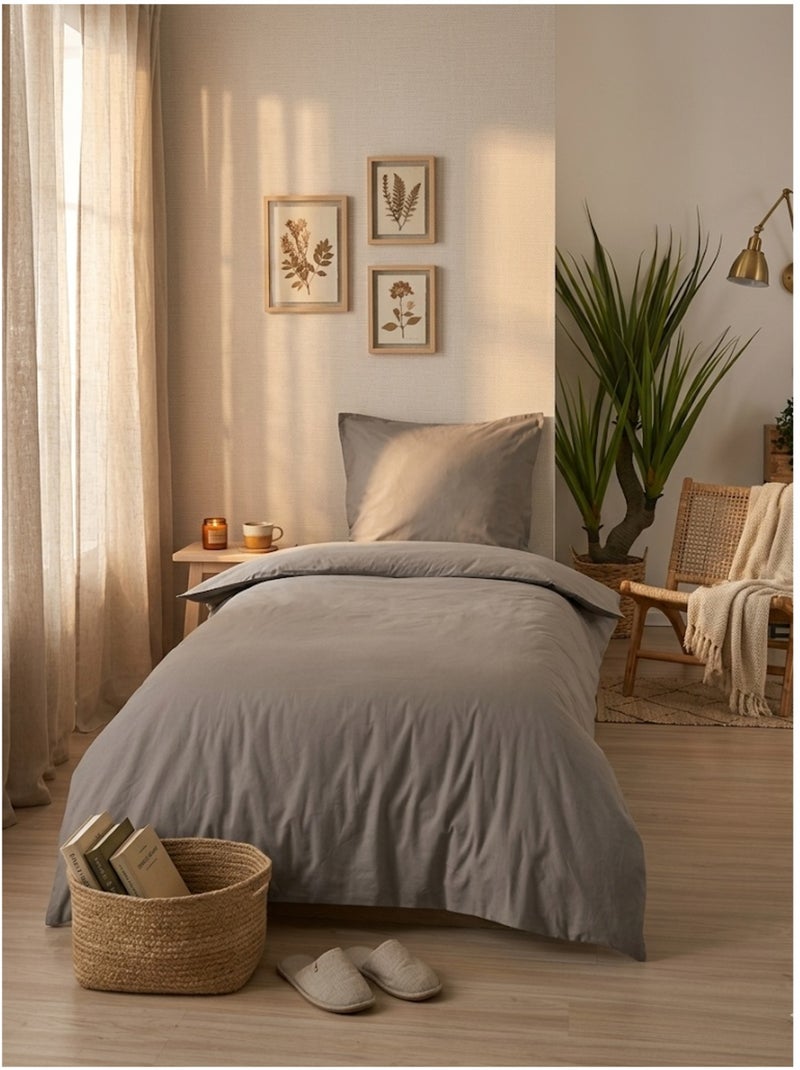 Drap housse en coton Eden Beige clair - Kiabi