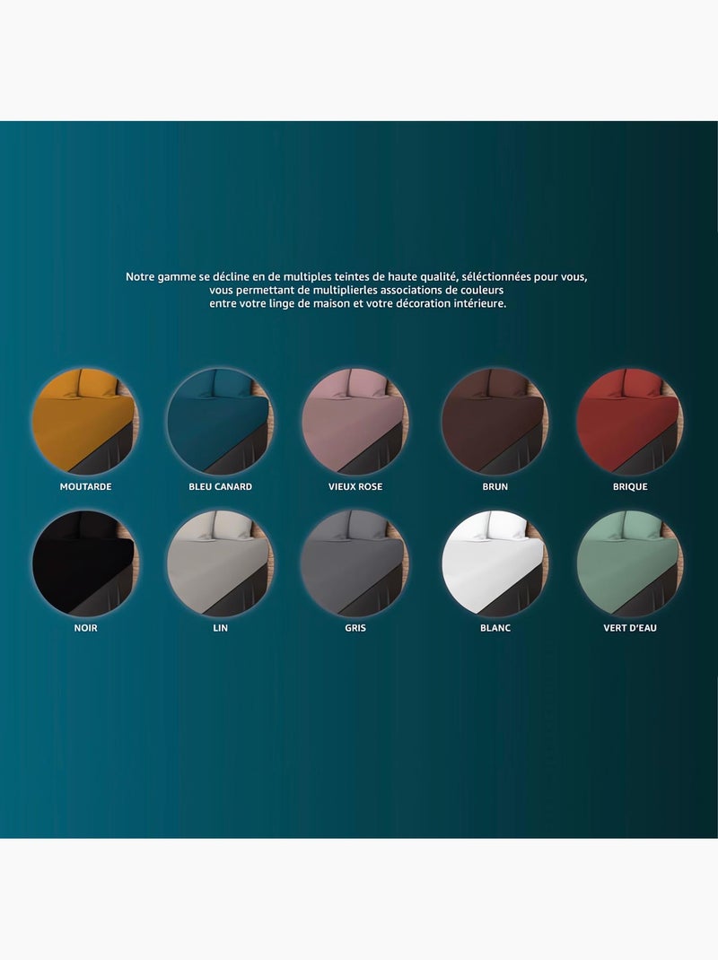 Drap housse en coton JERSEY, par Soleil d'ocre Bleu - Kiabi