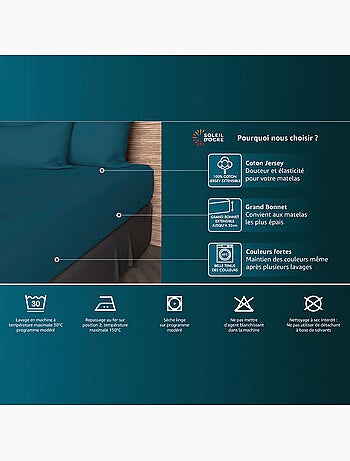 Drap housse en coton JERSEY, par Soleil d'ocre