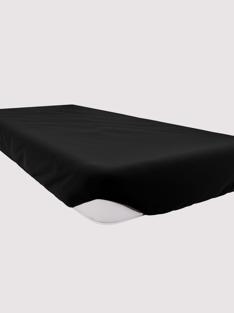 Drap housse en coton JERSEY, par Soleil d'ocre Noir - Kiabi