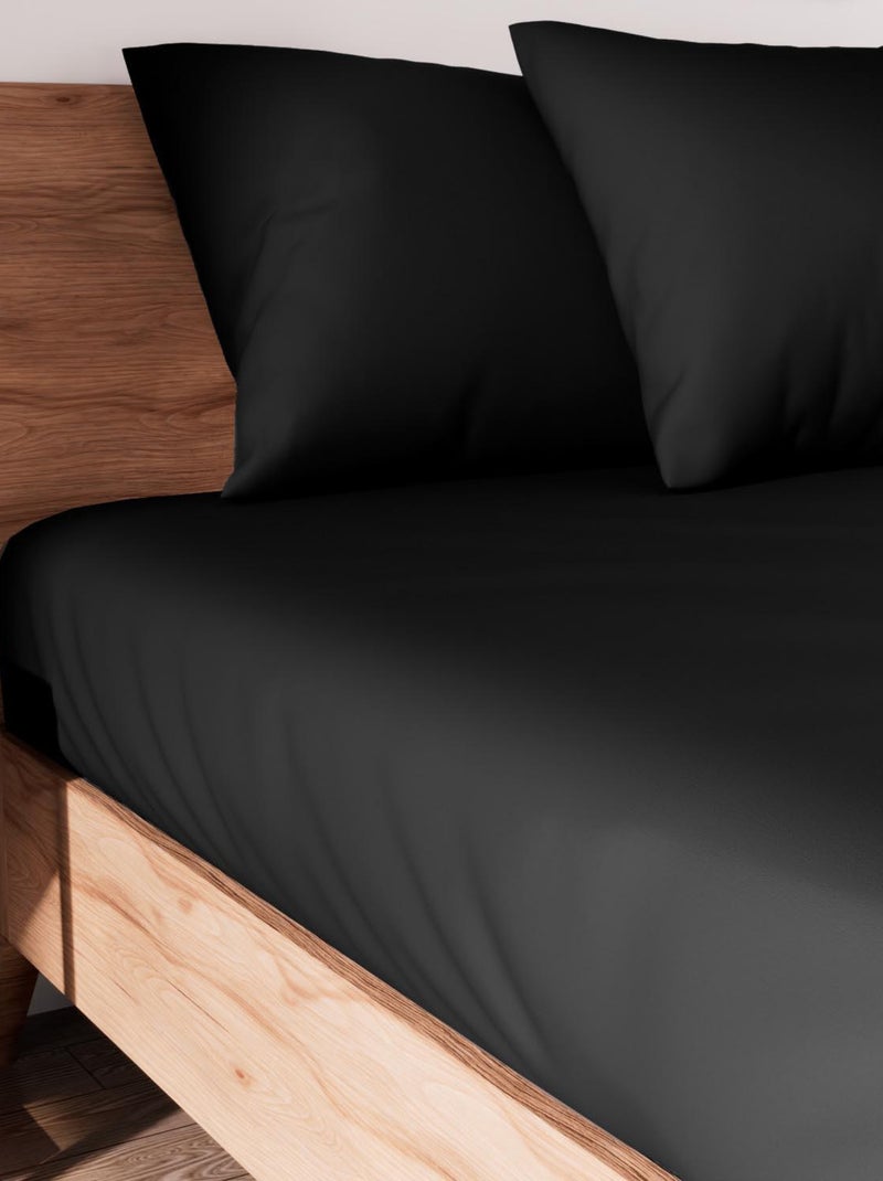 Drap housse en coton JERSEY, par Soleil d'ocre Noir - Kiabi