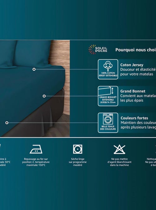 Drap housse en coton JERSEY, par Soleil d'ocre - Kiabi