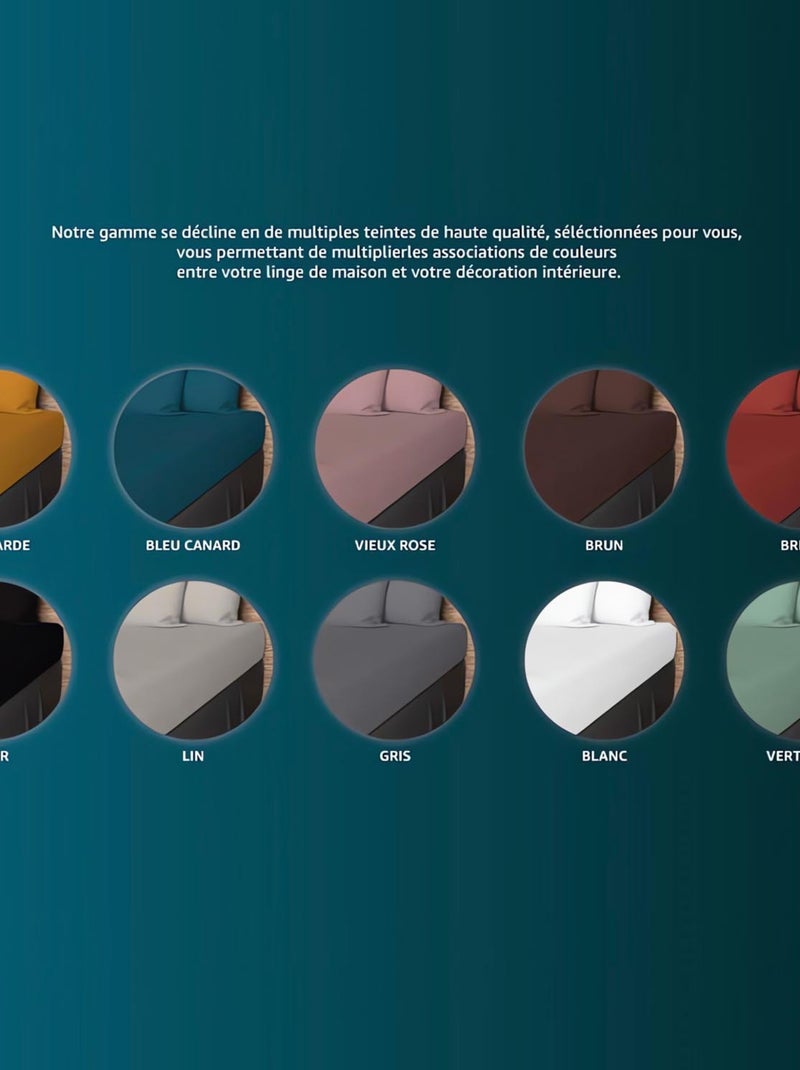 Drap housse en coton JERSEY, par Soleil d'ocre Noir - Kiabi