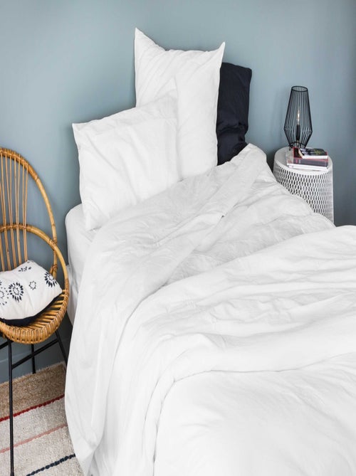 Drap housse en coton Lavé Oekotex - Kiabi