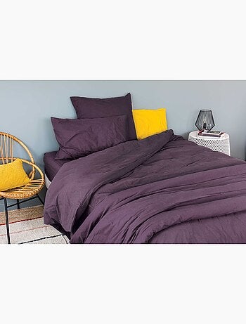 Drap housse en coton Lavé Oekotex