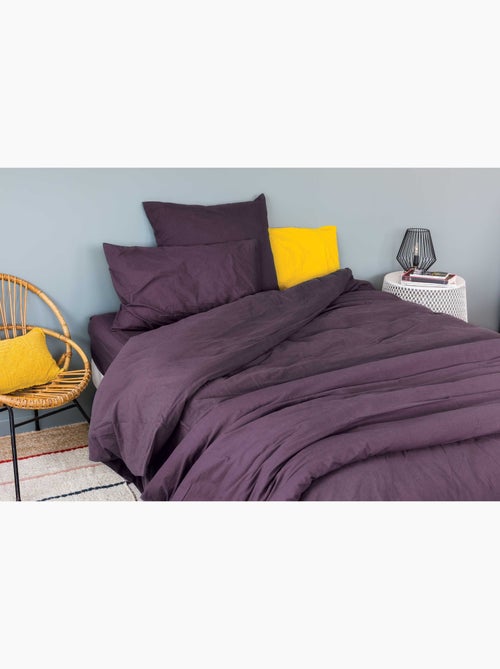 Drap housse en coton Lavé Oekotex - Kiabi