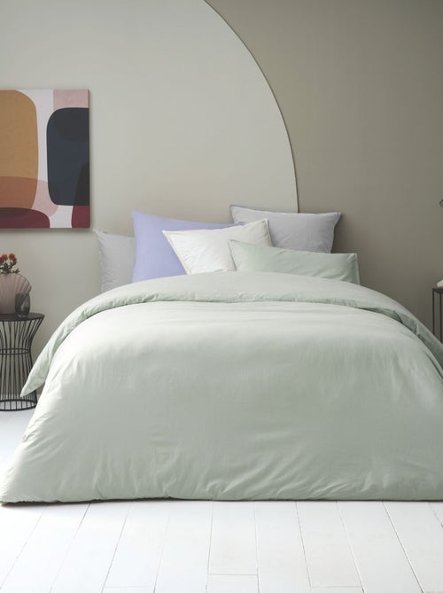 Drap housse en coton Lavé Oekotex - Kiabi