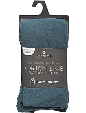 Drap-housse en coton lavé VILMA