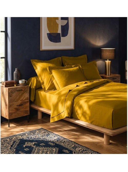 Drap housse en coton Line - Kiabi