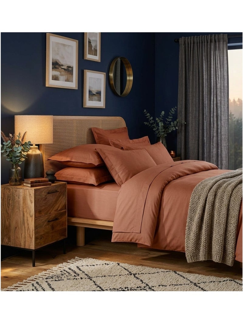 Drap housse en coton Line Rose - Kiabi