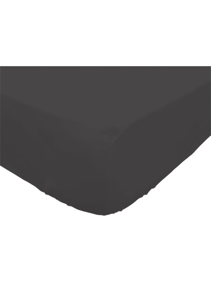 Drap housse en coton PERCALE, par Soleil d'ocre gris anthracite - Kiabi