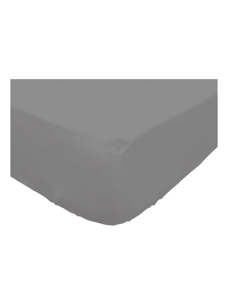 Drap housse en coton PERCALE, par Soleil d'ocre Gris - Kiabi