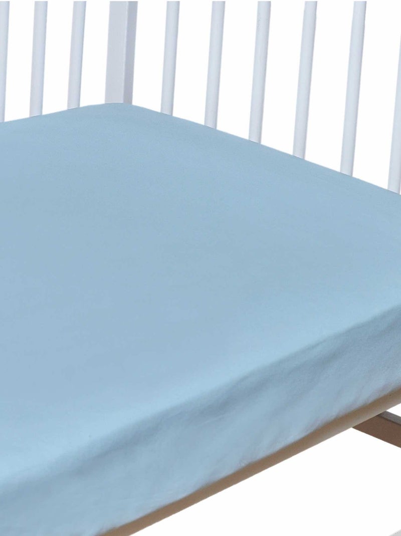 Drap-housse en coton SEVIRA KIDS Bleu ciel - Kiabi