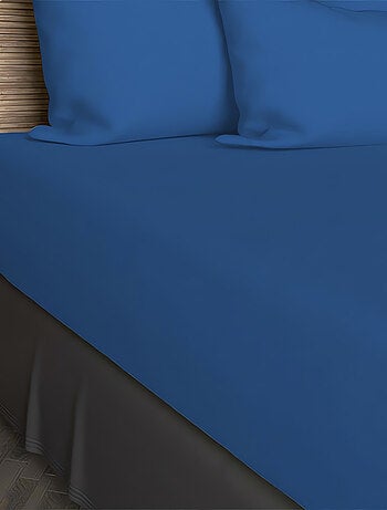 Drap housse en coton uni 57 Fils/cm2 par SOLEIL D'OCRE bleu marine