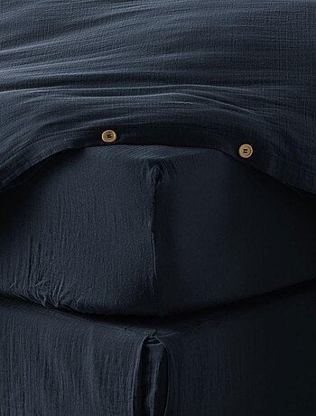 Drap housse en double Gaze de coton