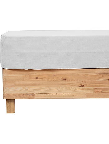 Drap-housse en double gaze de coton FLORA
