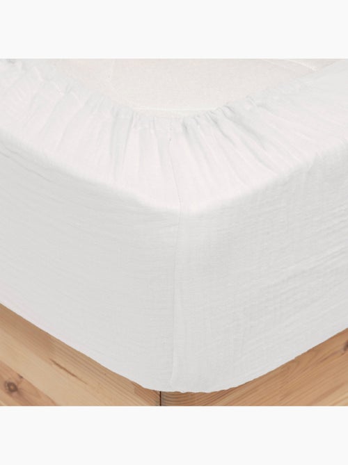 Drap-housse en double gaze de coton FLORA - Kiabi Drap-housse en double gaze de coton FLORA - Kiabi