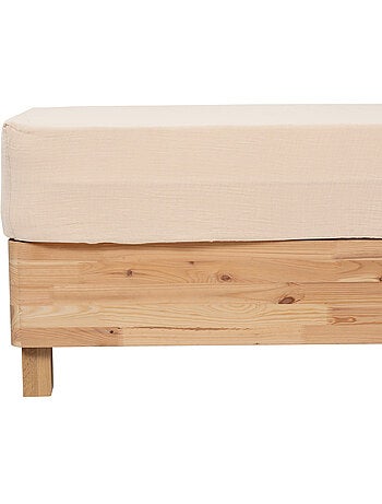 Drap-housse en double gaze de coton FLORA