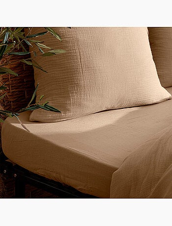 Drap-housse en double gaze de coton FLORA