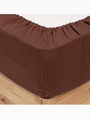 Drap-housse en double gaze de coton FLORA
