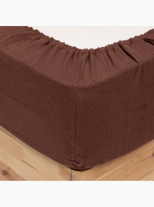 Drap-housse en double gaze de coton FLORA - Kiabi Drap-housse en double gaze de coton FLORA - Kiabi