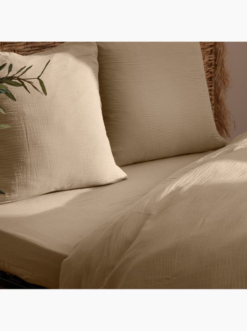Drap-housse en double gaze de coton FLORA - Kiabi Drap-housse en double gaze de coton FLORA - Kiabi