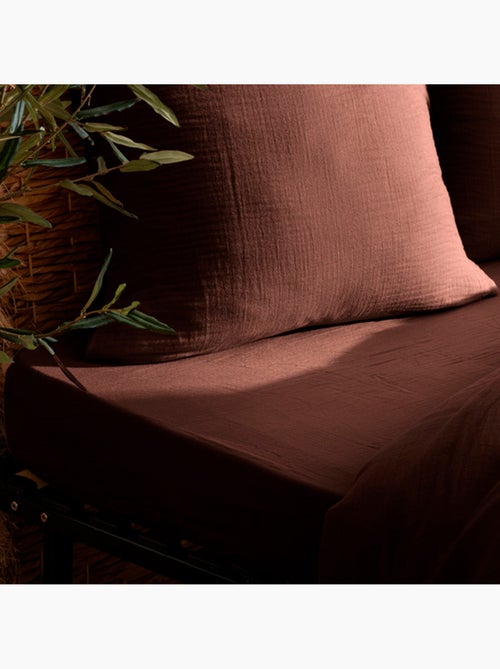 Drap-housse en double gaze de coton FLORA - Kiabi Drap-housse en double gaze de coton FLORA - Kiabi