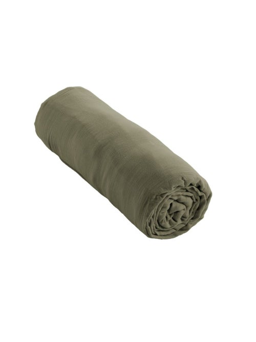 Drap housse en double Gaze de coton - Kiabi