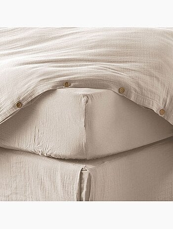 Drap housse en double Gaze de coton