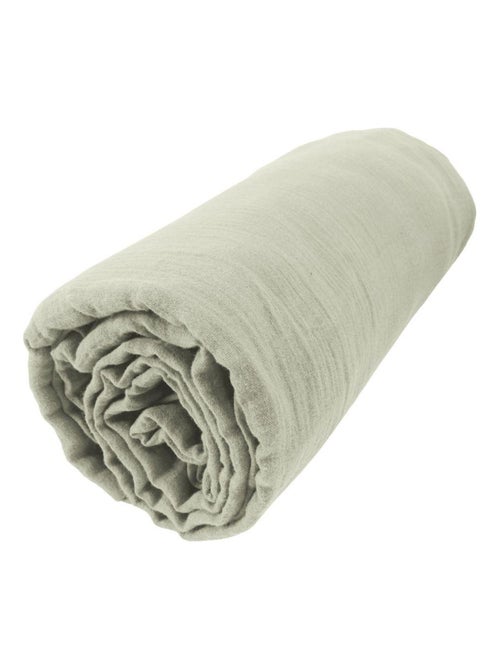 Drap housse en double Gaze de coton - Kiabi
