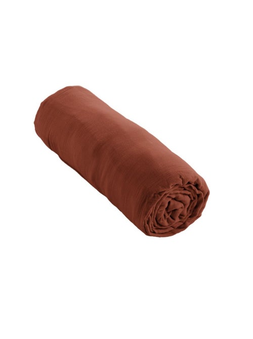 Drap housse en double Gaze de coton - Kiabi