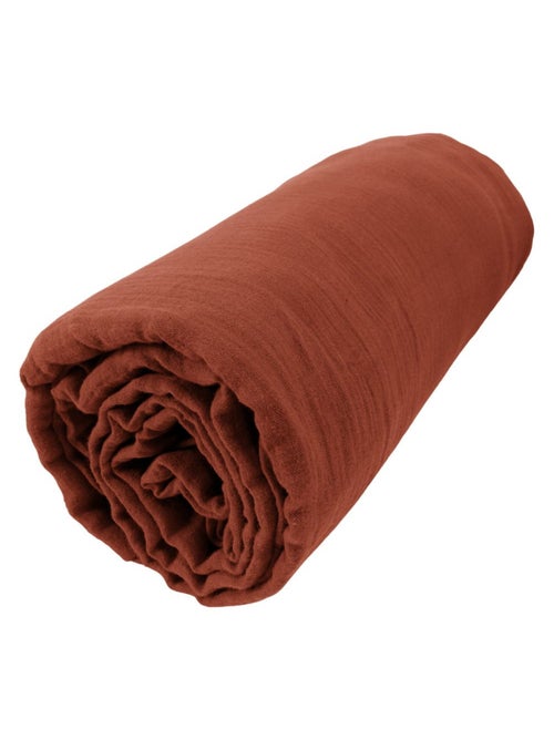 Drap housse en double Gaze de coton - Kiabi