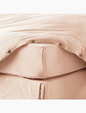 Drap housse en double Gaze de coton