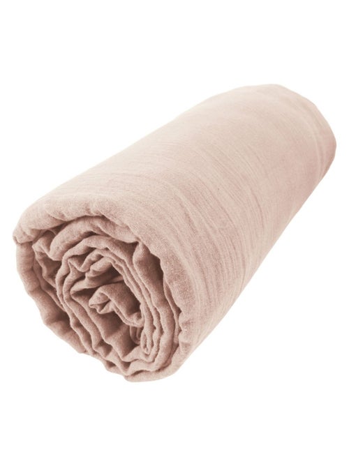Drap housse en double Gaze de coton - Kiabi