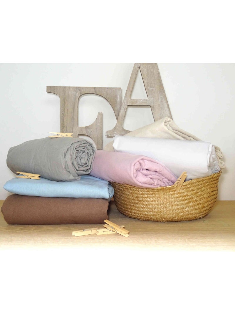 Drap housse en flanelle Blanc - Kiabi