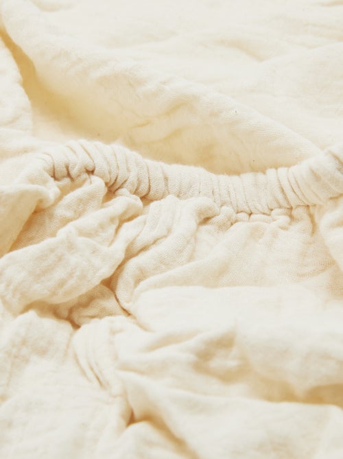 Drap housse en gaze de coton (160 x 200 cm) - Kiabi Home - Kiabi