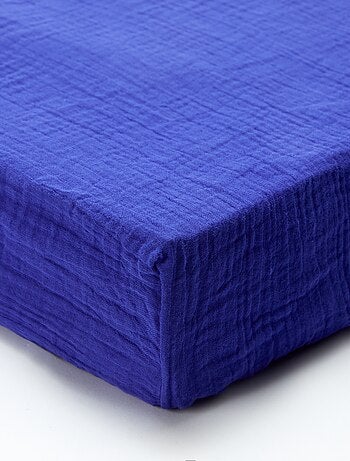 Drap housse en gaze de coton (160 x 200 cm) - Kiabi Home
