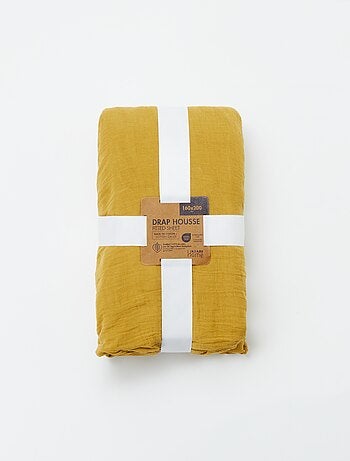 Drap housse en gaze de coton (160 x 200 cm) - Kiabi Home